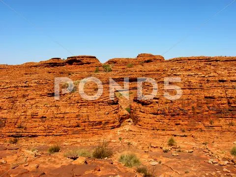 Outback rock wall Stock Photos