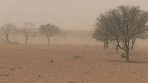 Outback Sandstorm 1 Stock Footage 7761158