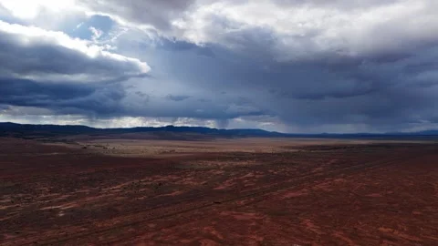 Outback Storm Clouds Over South Australia Desert Stock Footage 315626394