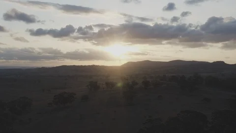 Outback Sunset Aerial Stock Footage 116693920