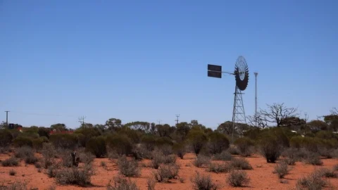 Outback Windmill 4 Stock Footage 119858130