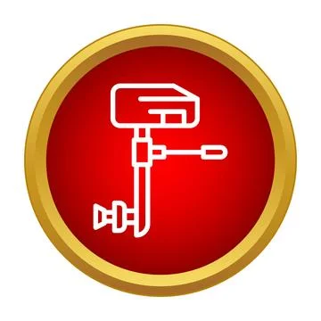 Outboard boat motor engine icon graphic design Stock Illustration