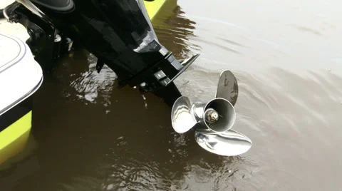 Outboard engine being lifted Stock Footage 39831012