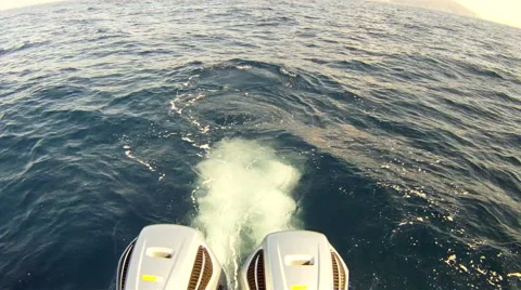 Outboard engines accelerating Stock Footage 50968505