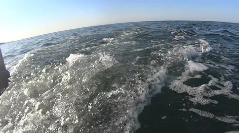 Outboard Motor Running With Wake Stock-Footage 56636829