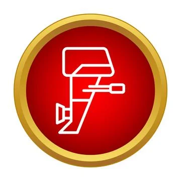 Outboard motor vessel engine line icon Stock Illustration