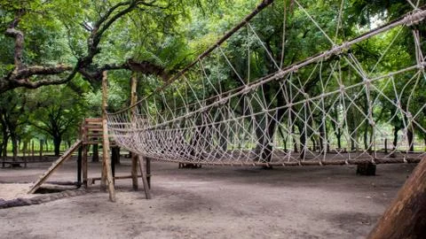 Outbound games with bridge nets Stock Photos