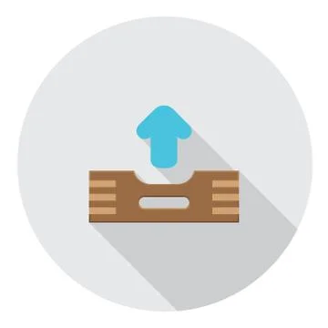 Outbox Files FLat Icon Stock Illustration