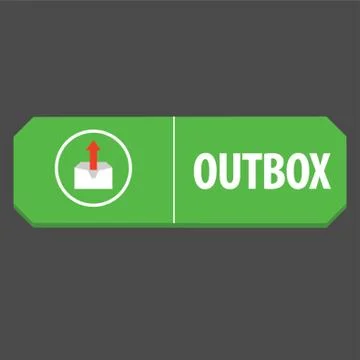 Outbox Web Button 스톡 일러스트