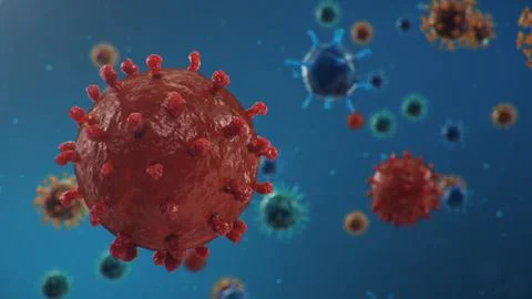 Outbreak of coronavirus, flu virus and 2019-nCov. Concept of a pandemic Stock Illustration