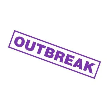 Outbreak Letter Rubber Stamp Vector Design Template Stock Illustration
