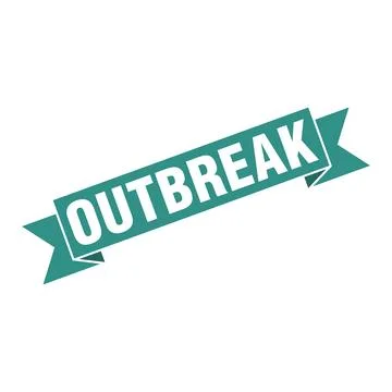 Outbreak Letter Rubber Stamp Vector Design Template Stock Illustration
