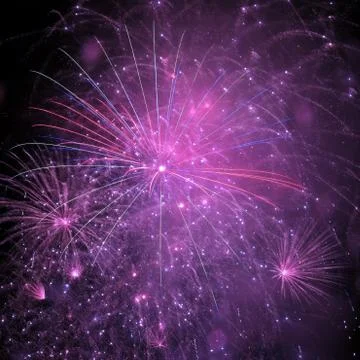 Outbreaks of fireworks Stock Photos