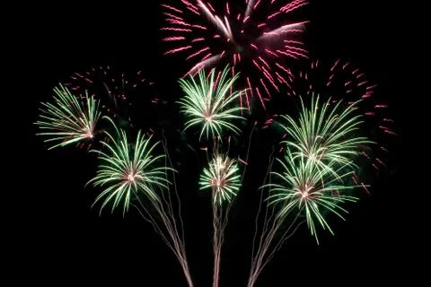 Outbreaks fireworks Stock Photos