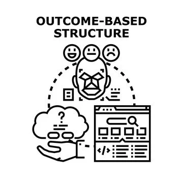 Outcome based structure determining user experience and strategy Stock Illustration