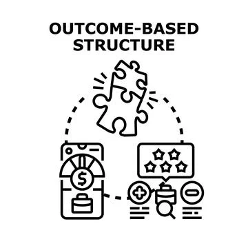 Outcome based structure project management concept Stock Illustration