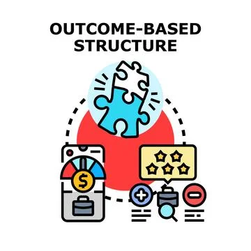 Outcome based structure project management concept Stock Illustration