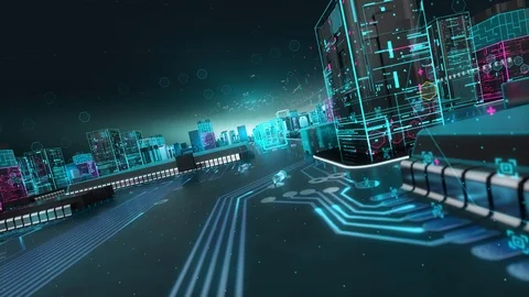 Outcome with digital technology hitech concept Stock Footage 125059134