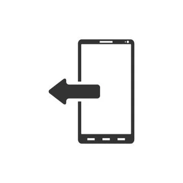 Outcoming calls icon flat Stock Illustration