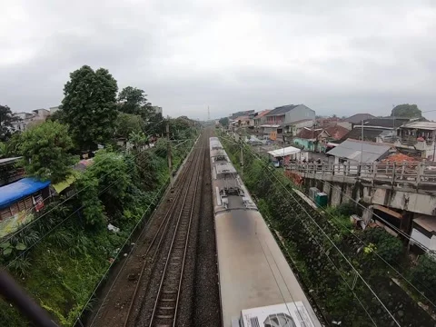 Outcoming Train View From Top Vidéo 151242465