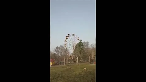 Outdated Ferris Wheel Collapses In Arseniev Amusement Park In Russia During... 库存影片 239006992