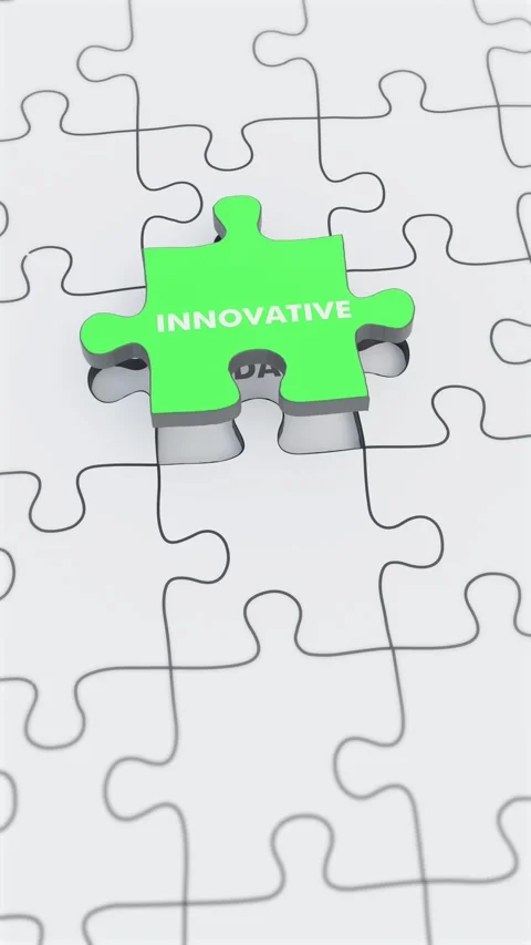 Outdated Innovative Jigsaw puzzle assembled Vertical Video Stock Footage 301690228