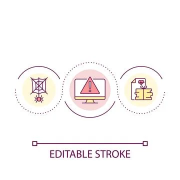 Outdated medical reports loop concept icon Stock Illustration
