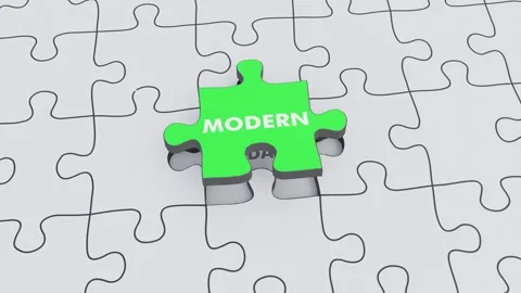 Outdated Modern Jigsaw puzzle assembled 库存影片 256284946