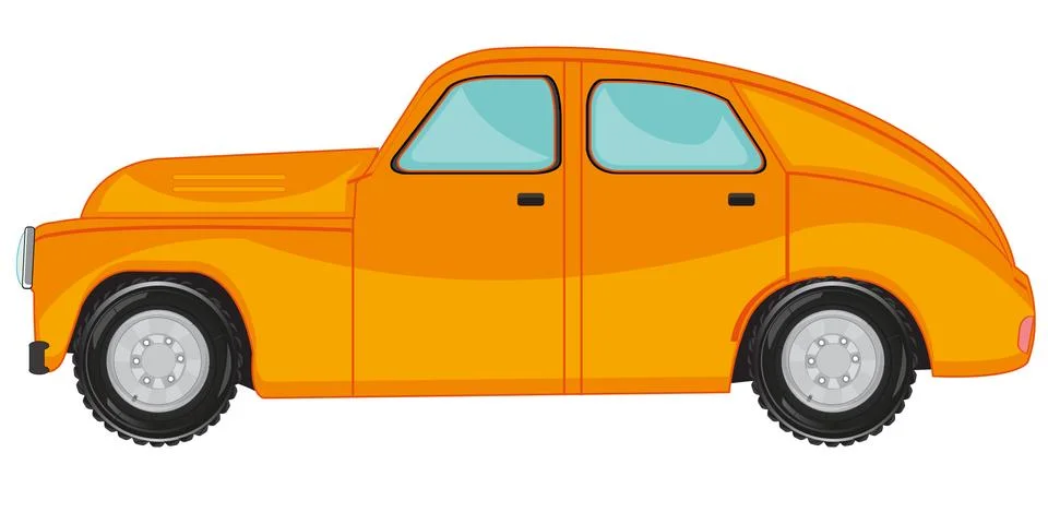 Outdated passenger car on white background is insulated Stock Illustration