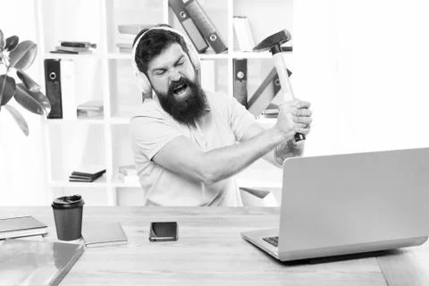 Outdated software. Computer lag. Reasons for computer lagging. How fix slow Stock Photos