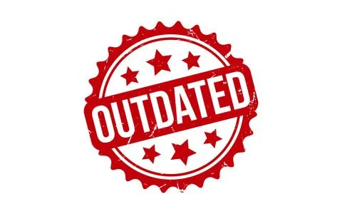 Outdated Stamp. Red Outdated Rubber grunge Stamp Stock Illustration