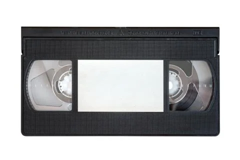 Outdated VHS tape on a white background Stock Photos