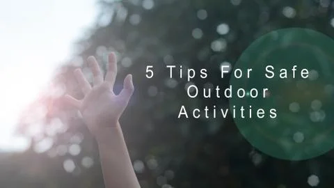 Outdoor activities tips concept. Stock Photos