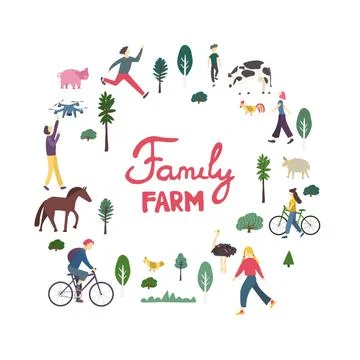 Outdoor activity character set doodvector illustration Stock Illustration