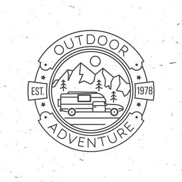 Outdoor adventure. Vector illustration. Concept for shirt or print, stamp or tee Stock Illustration