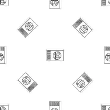 Outdoor air unit conditioner pattern seamless Stock Illustration