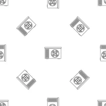 Outdoor air unit conditioner pattern seamless Stock Illustration