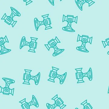 Outdoor art installation line vector seamless pattern 스톡 일러스트