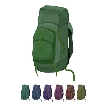 Outdoor backpack camp cartoon vector graphic 스톡 일러스트