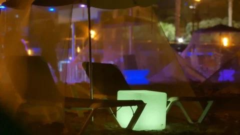 Outdoor bar on the beach Stock Footage 93963789