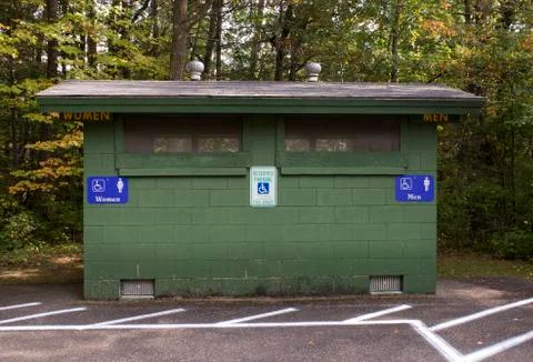 Outdoor bathroom 库存照片