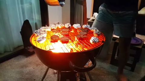 Outdoor BBQ Grill Video stock 55621096