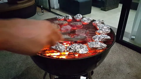 Outdoor BBQ Grill Video stock 55621375