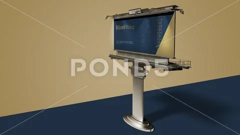 Outdoor Billboard Mockup Large Advertising Display PSD Template