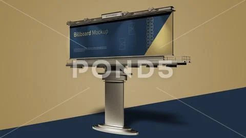 Outdoor Billboard Mockup Large Advertising Display Modello PSD