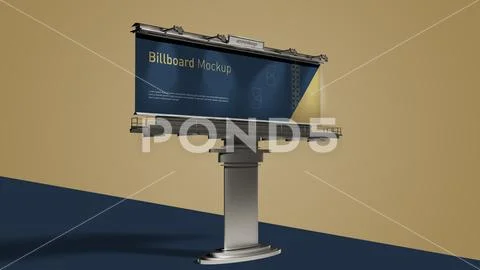 Outdoor Billboard Mockup Large Advertising Display Template PSD