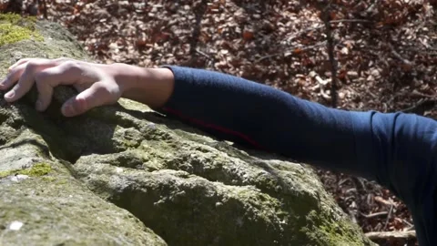 Outdoor bouldering Stock Footage 150781466