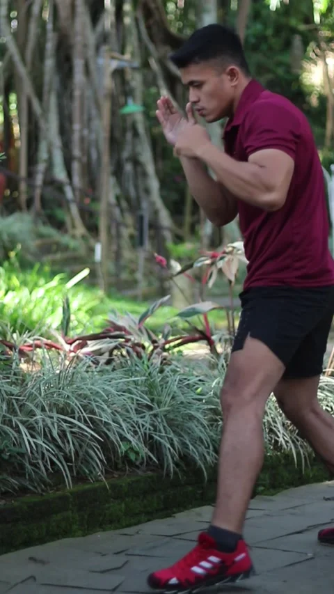 Outdoor Boxing Exercise Stock Footage 310996329