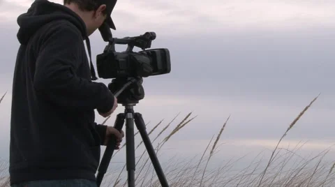 Outdoor Camera Operator Stock Footage 58950968