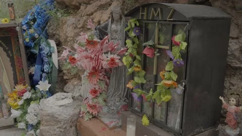 Outdoor catholic shrine Stock Footage 218473579